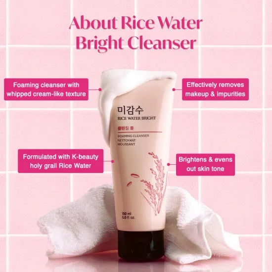 THE FACE SHOP - Rice Water Bright Foaming Cleanser 150ml