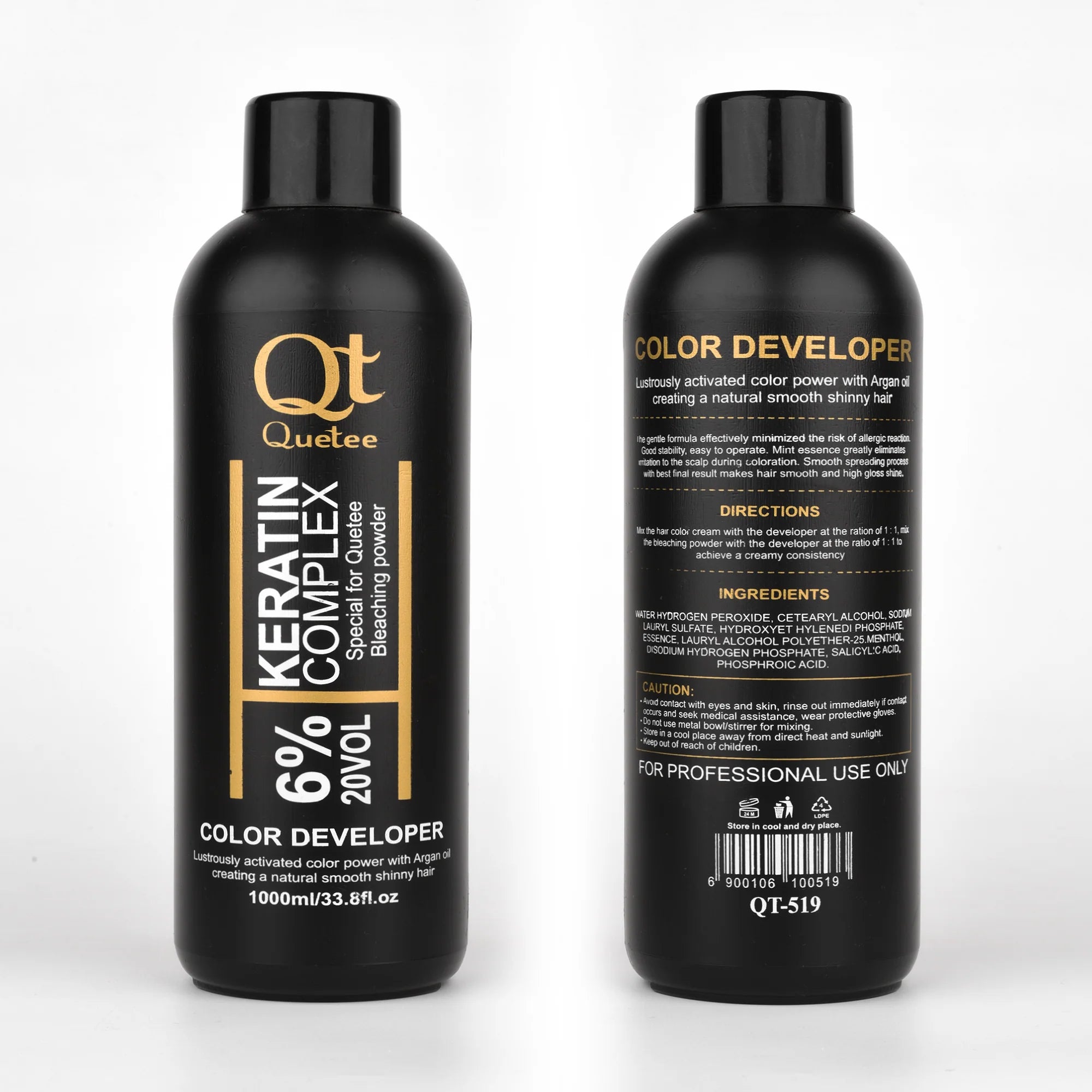 Quetee Beauty Keratin Complex Bottle Bleaching Powder (20VOL) 1000ml