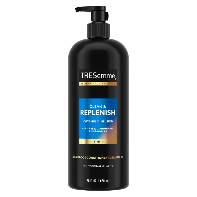 TRESemmé Clean & Replenish 3-in-1 Shampoo, Conditioner & Detangler  - 828ml