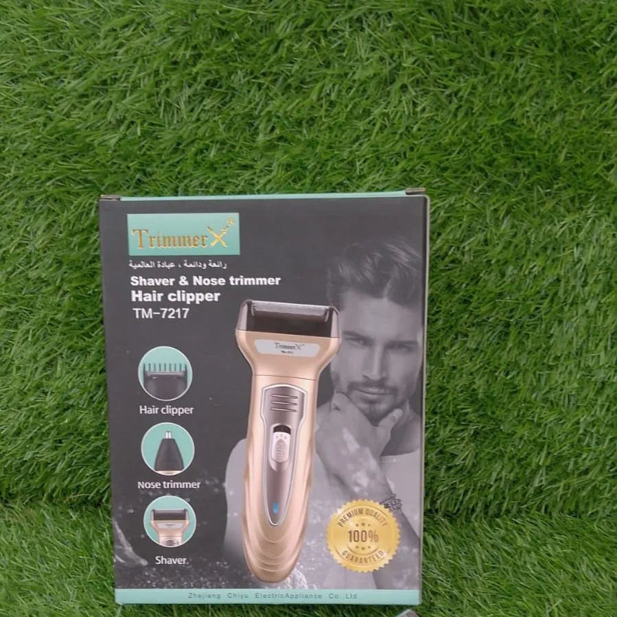 Trimmer X Shaver & Nose Trimmer Hair Clipper, model TM-7217.