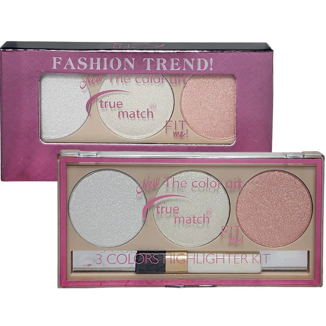 True Match Fit Me Fashion Trend The Color Art 3 Color Highlighter Palette