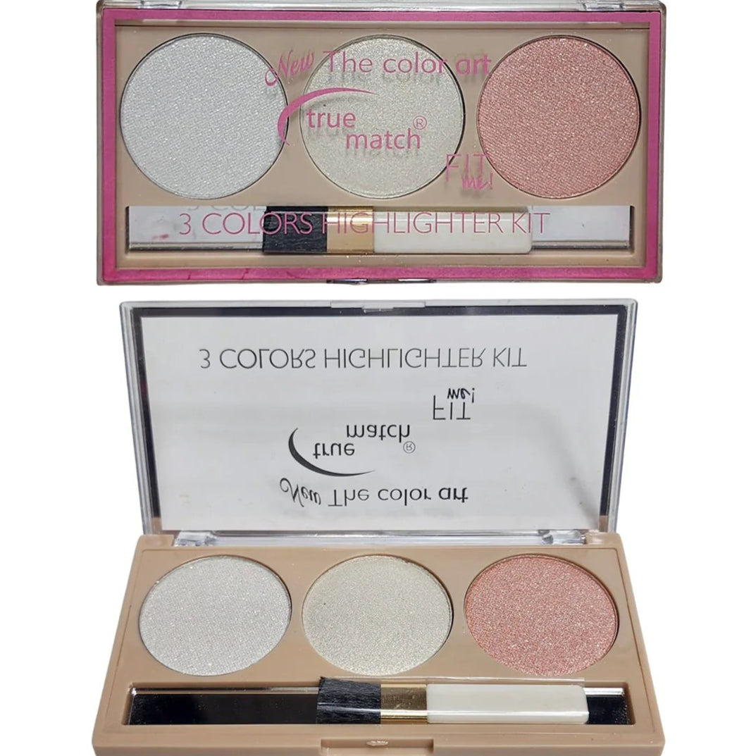 True Match Fit Me Fashion Trend The Color Art 3 Color Highlighter Palette