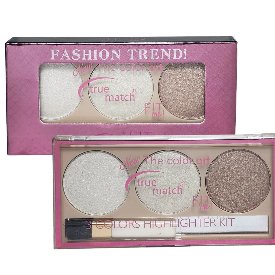 True Match Fit Me Fashion Trend The Color Art 3 Color Highlighter Palette