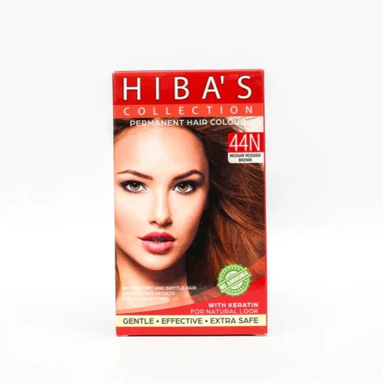 Hibas Collection Hair Color 44N Medium Feddish Brown (60-ml)