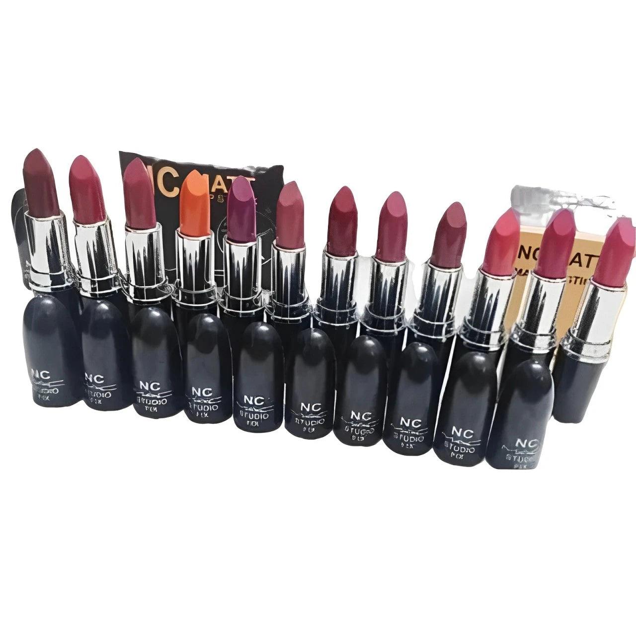 12 Pcs/Set High Quality NC Mac Lipsticks