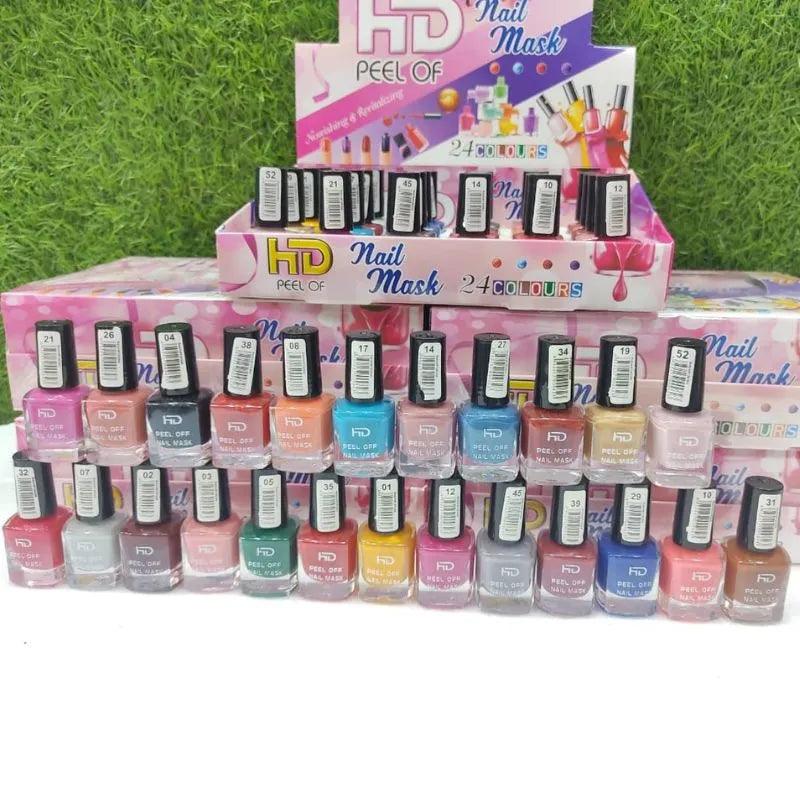 24 Pcs HD Peel off Nail Polish Box