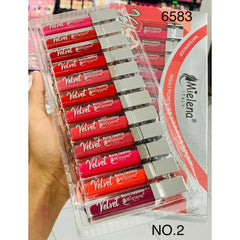 Mielena Velvet Matte Lipgloss - 12 Pcs Set