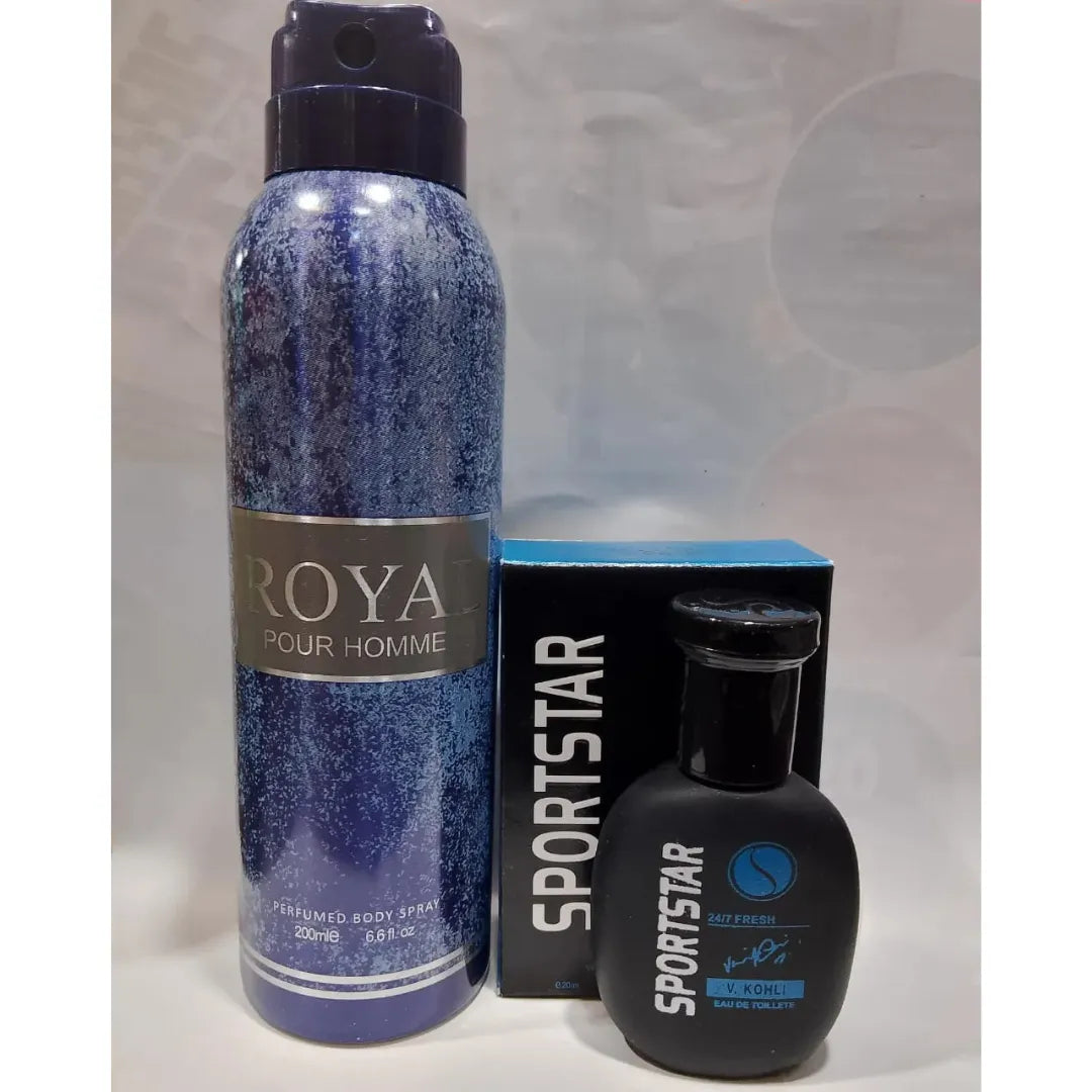 Sportstar Roya Pour Homme – 2‑Piece Perfume & Body Spray Gift Set