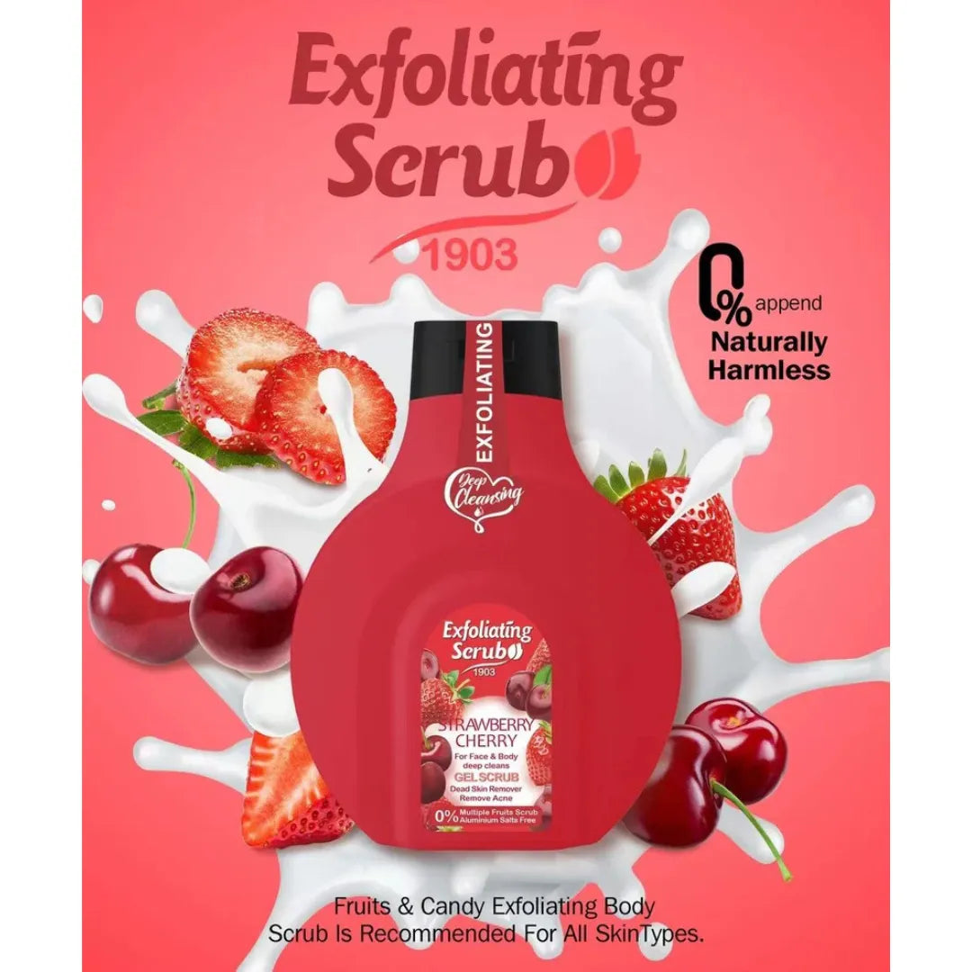 Fruit of the Wokali Strawberry Cherry Gel Scrub