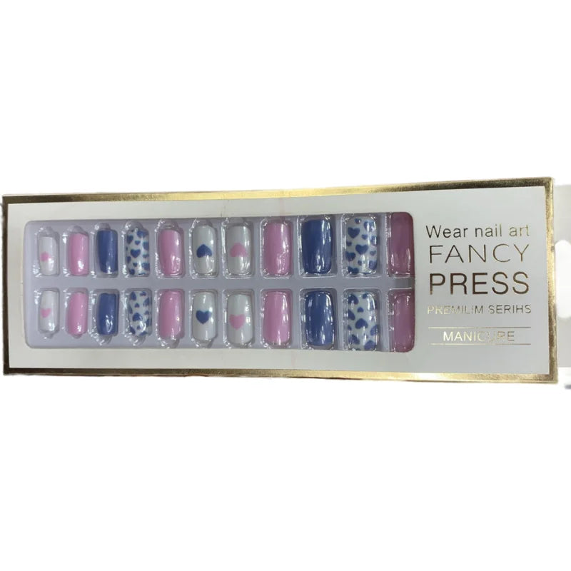 24 Pieces Casual Press On Artifical Nails