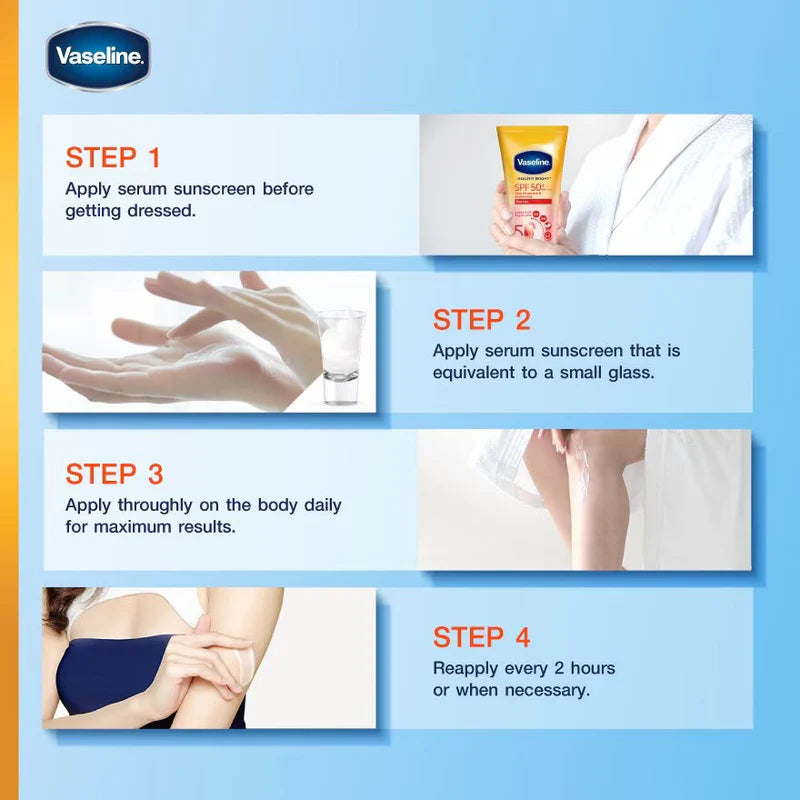 Vaseline Daily Protection & Brightening Serum SPF 50+ PA++++ - 300ml