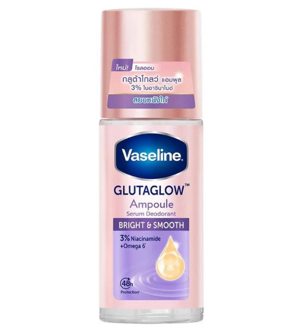 Vaseline Glutaglow Ampoule 3% Niacinamide Serum Roll-On Deodorant Bright & Smooth - 45ml