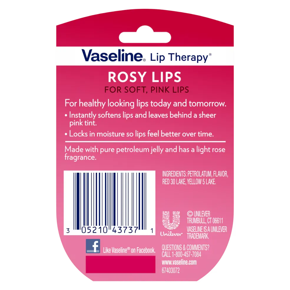 Vaseline Lip Therapy Lip Balm Rosy Lips - 7g