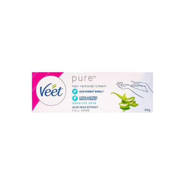 Veet Pure Aloe Vera Extract Sensitive Skin Hair Removal Cream -  50g Full Arms