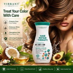 Vibrant Beauty Hair Repair Therapy Shampoo Color Treated Keratin + Anti-UV - 400ml