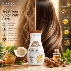 Vibrant Beauty Hair Repair Therapy Shampoo Dry Damage Argan Oil + Biotin - 400ml