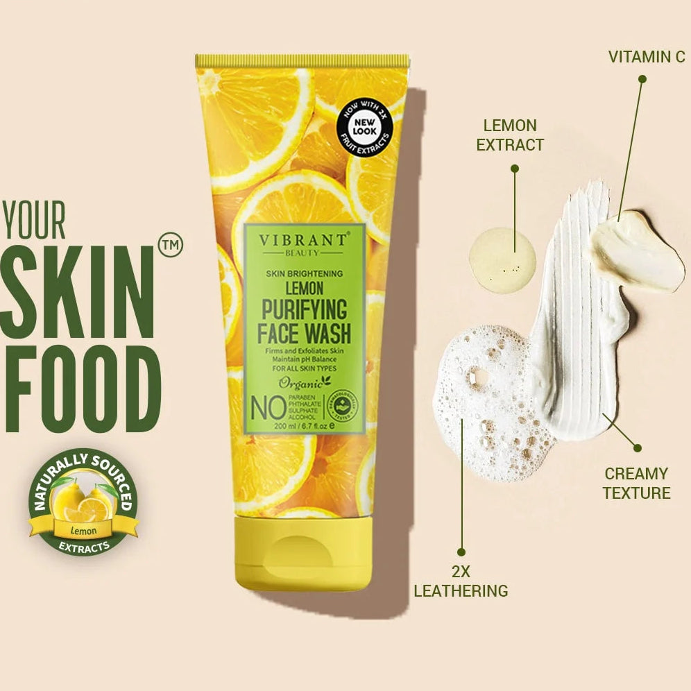 Vibrant Beauty Lemon Purifying Face Wash (200ml)