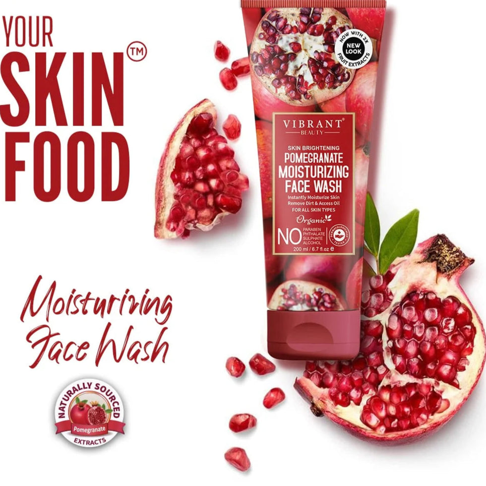 Vibrant Beauty Pomegranate Moisturizing Face Wash (200ml)