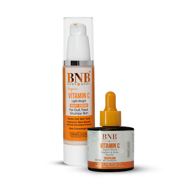 BNB Vitamin C Night Cream 50ml With Vitamin C Serum - 30ml