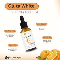Gluta White Vitamin C Serum for Face Glowing & Dark Spots - 30ml