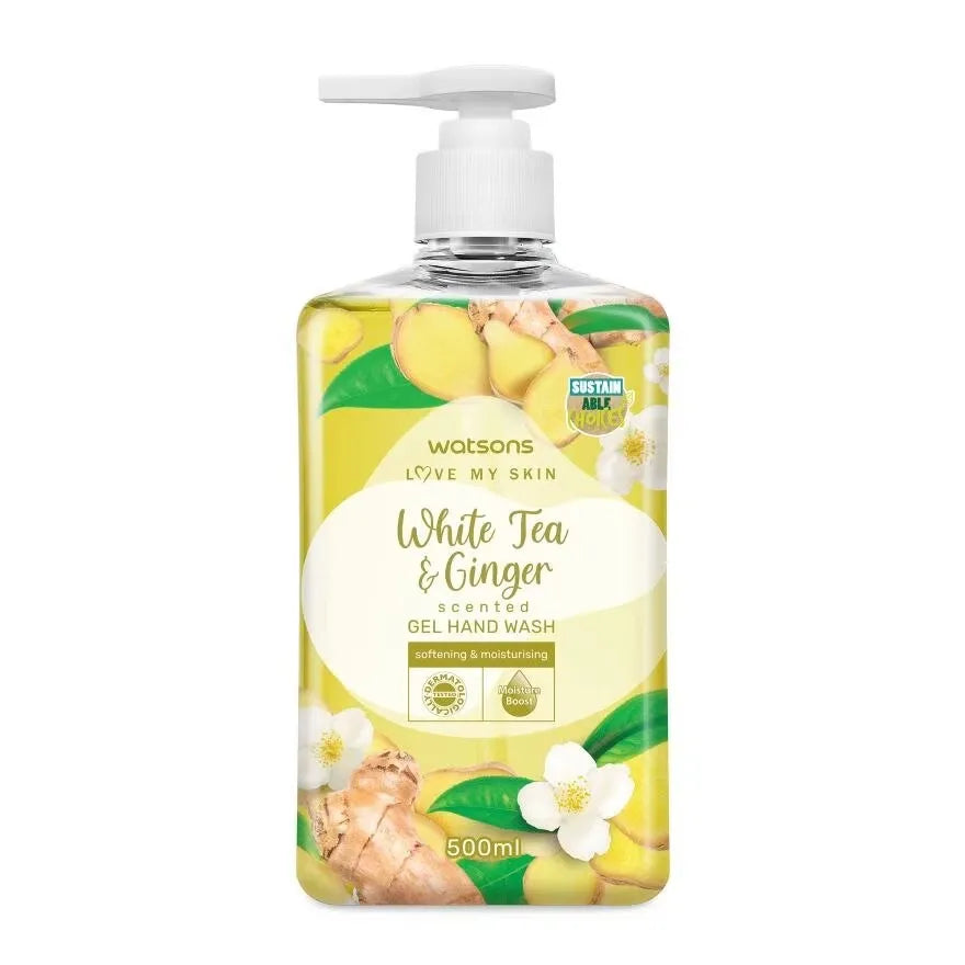 Watsons White Tea & Ginger Scented Gel Hand Wash 500ml