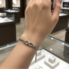 Zircon Chain Style Bracelet