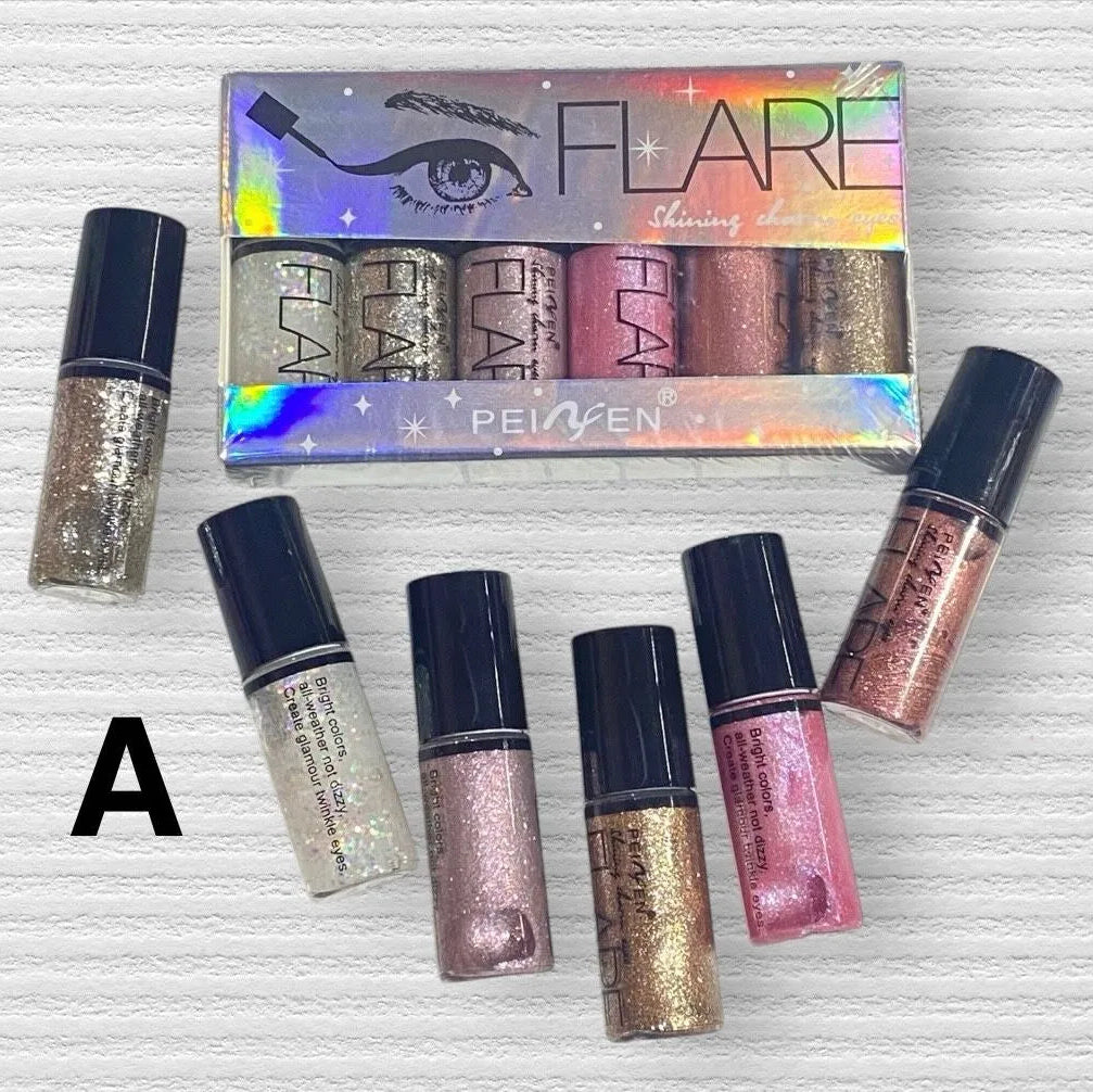 PEINFEN Flare Glitter Eyeliner and Eyeshadow 6PCS