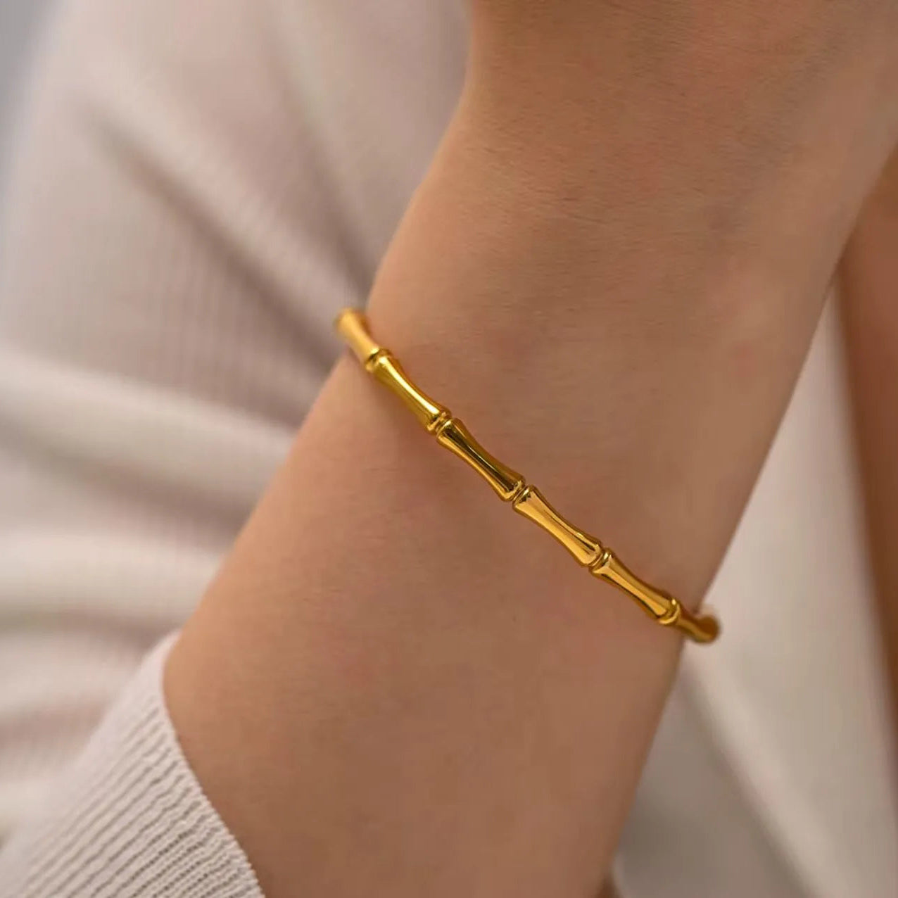 Stainless Steel 316L Bamboo Bangle