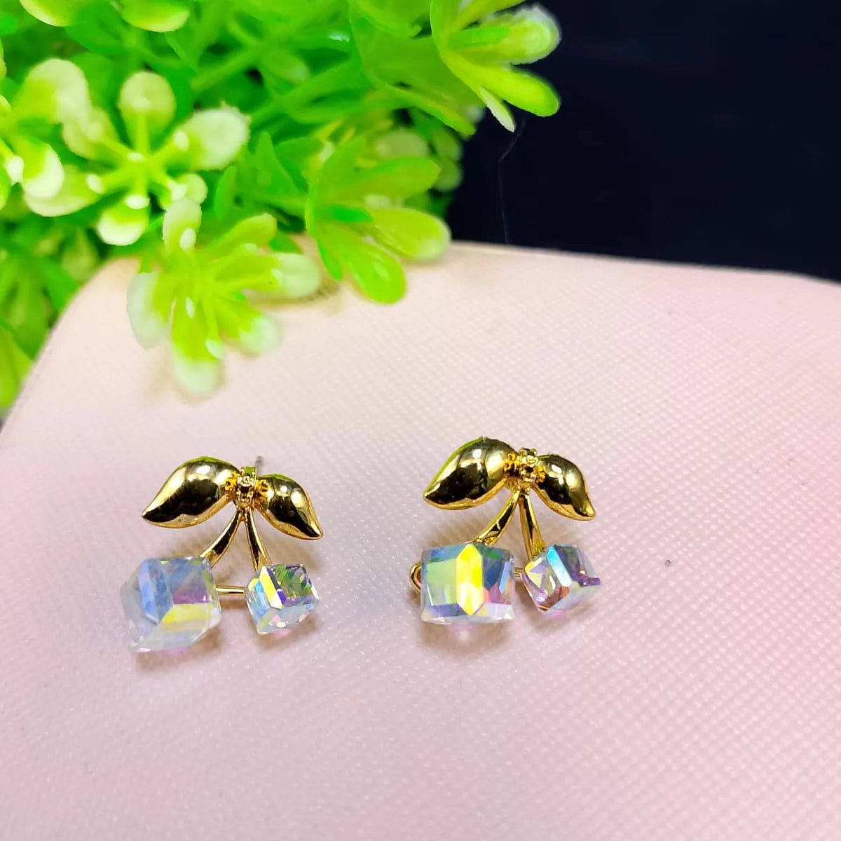 Crystal Stone Design Earrings