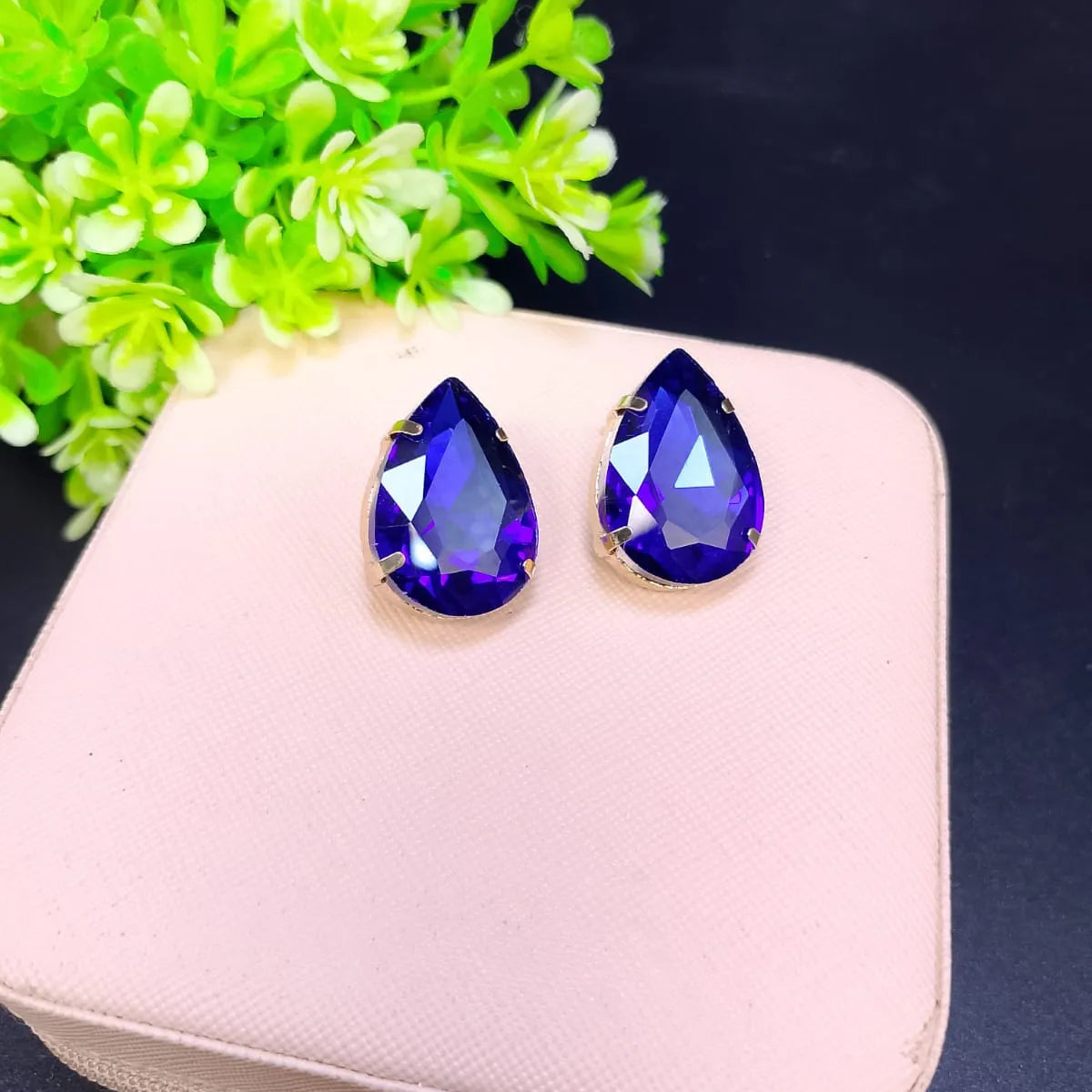 Drop stone stud Earrings