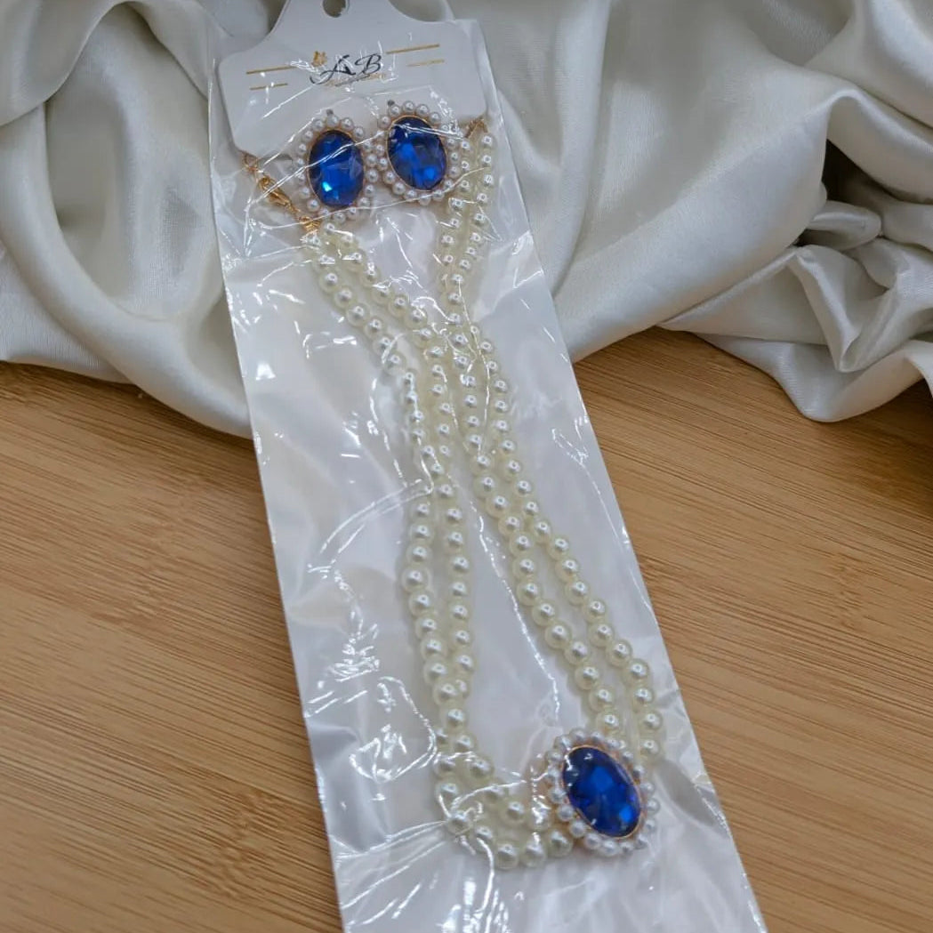 Pearl & Crystal Rhinestone Jewellery Set