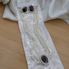 Pearl & Crystal Rhinestone Jewellery Set