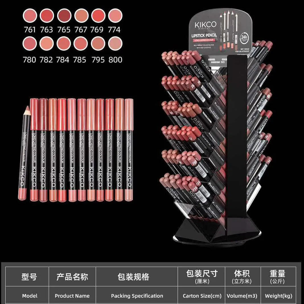 KIKCO Jumbo Pencil with Lipstick Color – 12 Different Colors Pack