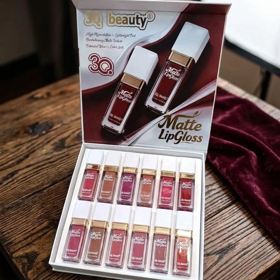 3Q Beauty Matte Lip Gloss – Pack of 12