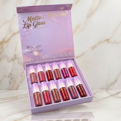 3Q Beauty Matte Lip Gloss - Velvet & Trendy - Pack of 12