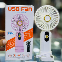 Portable Mini USB Rechargeable Fan with Digital LED Battery Display