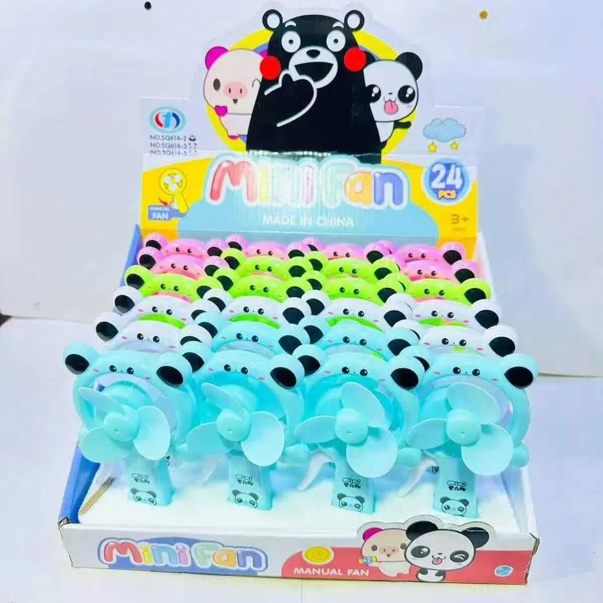 Cartoon-Themed Manual Hand Fan Toy for Kids - Each