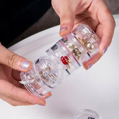 5-Piece Stackable Airtight Clear Plastic Storage Containers with Screw Lids - Each Set