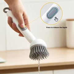 360° Rotating Kitchen Dish Cleaning Brush with Push Soap Dispenser - Each