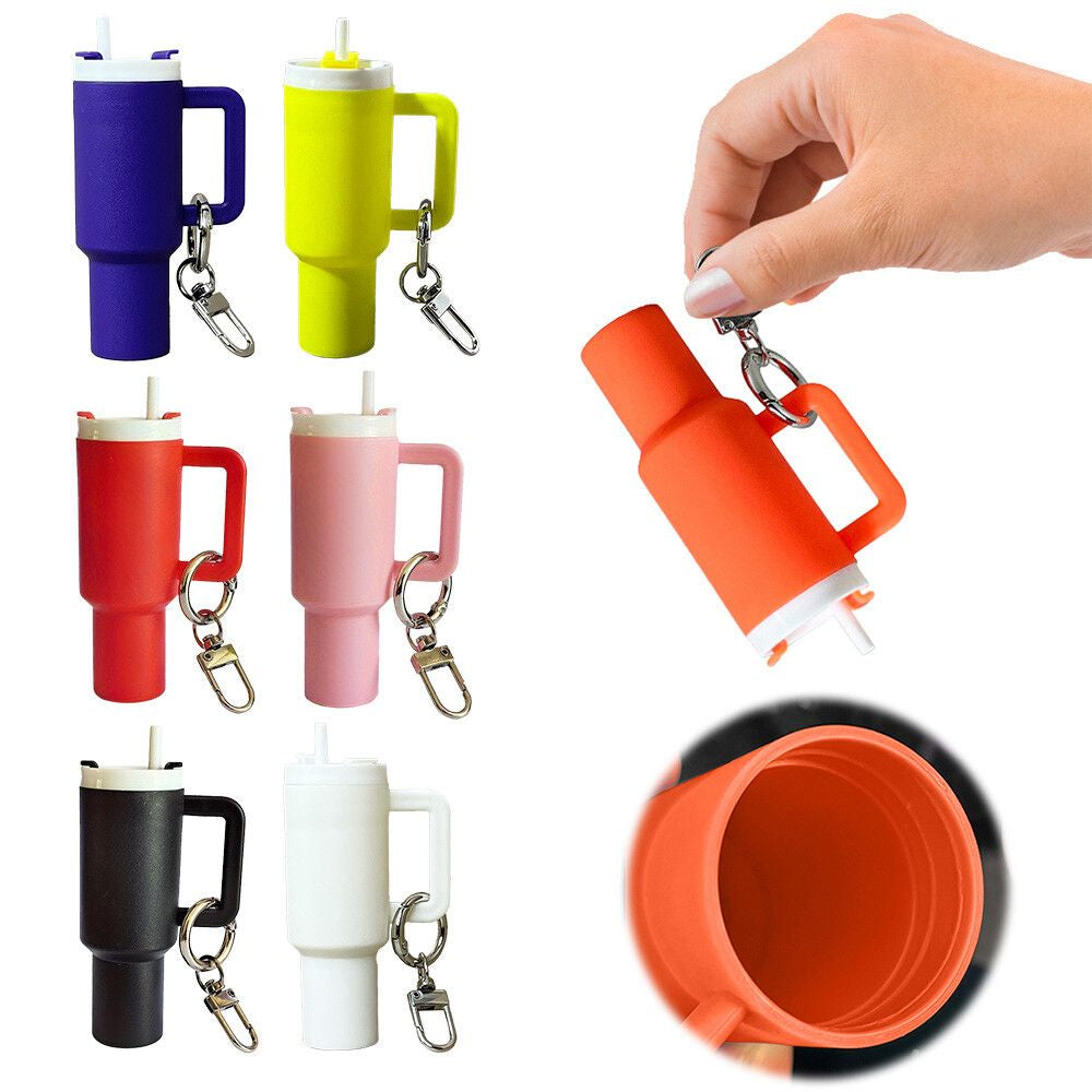 Mini Stanley Style Tumbler Keychain with Hidden Storage Compartment - Each
