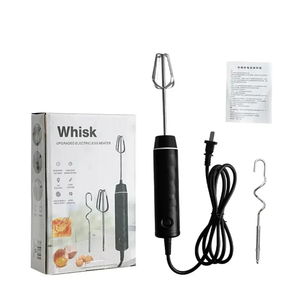 2-in-1 Electric Milk Frother & Egg Beater – 3-Speed Mini Handheld Coffee Whisk