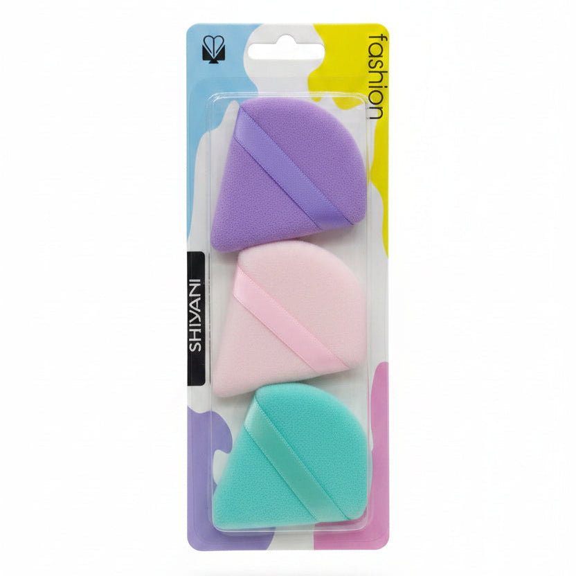 3-Piece Makeup Powder Puff Set