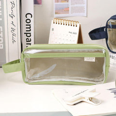 Simple Large-Capacity Transparent Pencil Case - Each