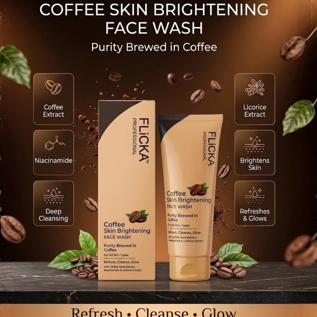 Flicka Professional Coffee Skin Brightening Face Wash