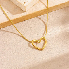 Open-Heart Pendant Necklace