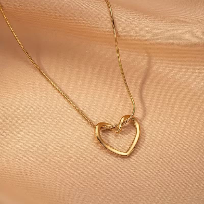 Open-Heart Pendant Necklace