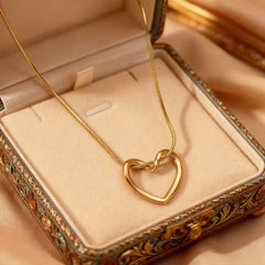 Open-Heart Pendant Necklace