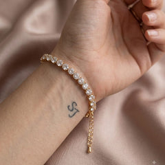 Gold-Tone Tennis Bracelet