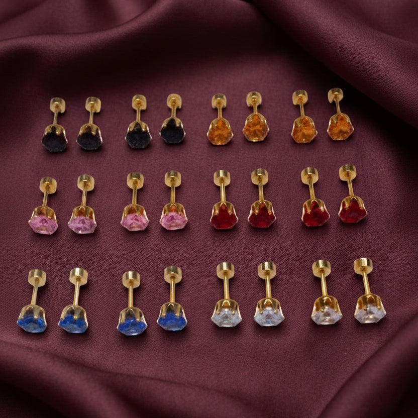 Colorful Crystal Drop Earrings - Each