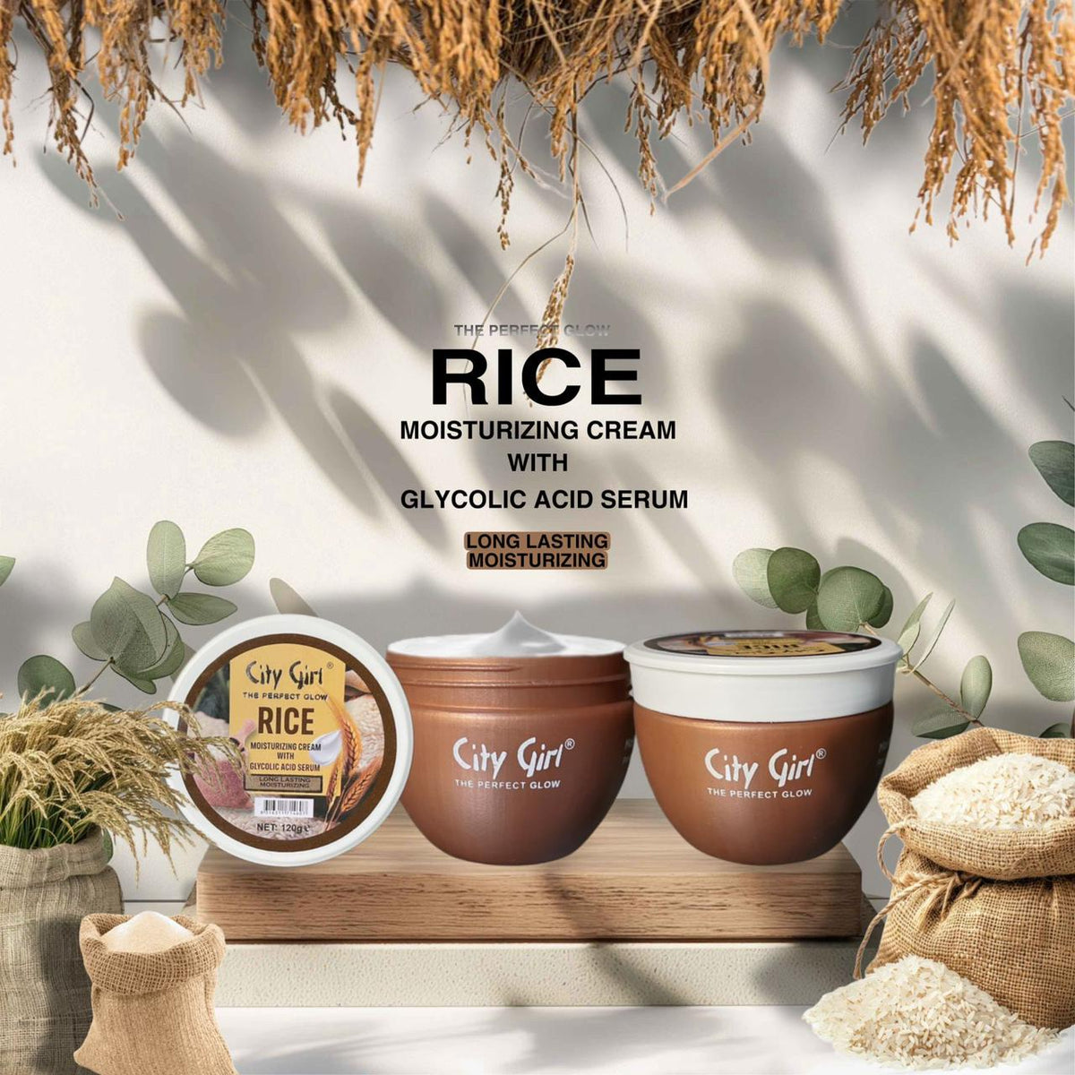 City Girl RICE WITH GLYCOLIC ACID Moisturizing Cream 20g